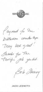 Testimonial handwriting image