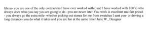 Testimonial handwriting image