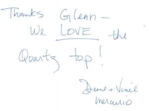 Testimonial handwriting image