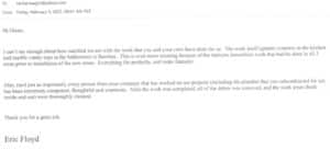 Testimonial handwriting image