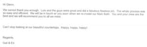 Testimonial handwriting image