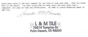 Testimonial handwriting image