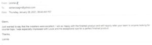Testimonial handwriting image