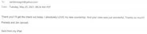 Testimonial handwriting image