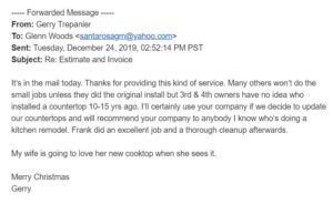 Testimonial handwriting image